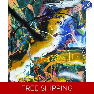 Abstract Expressionism Dont Push Me